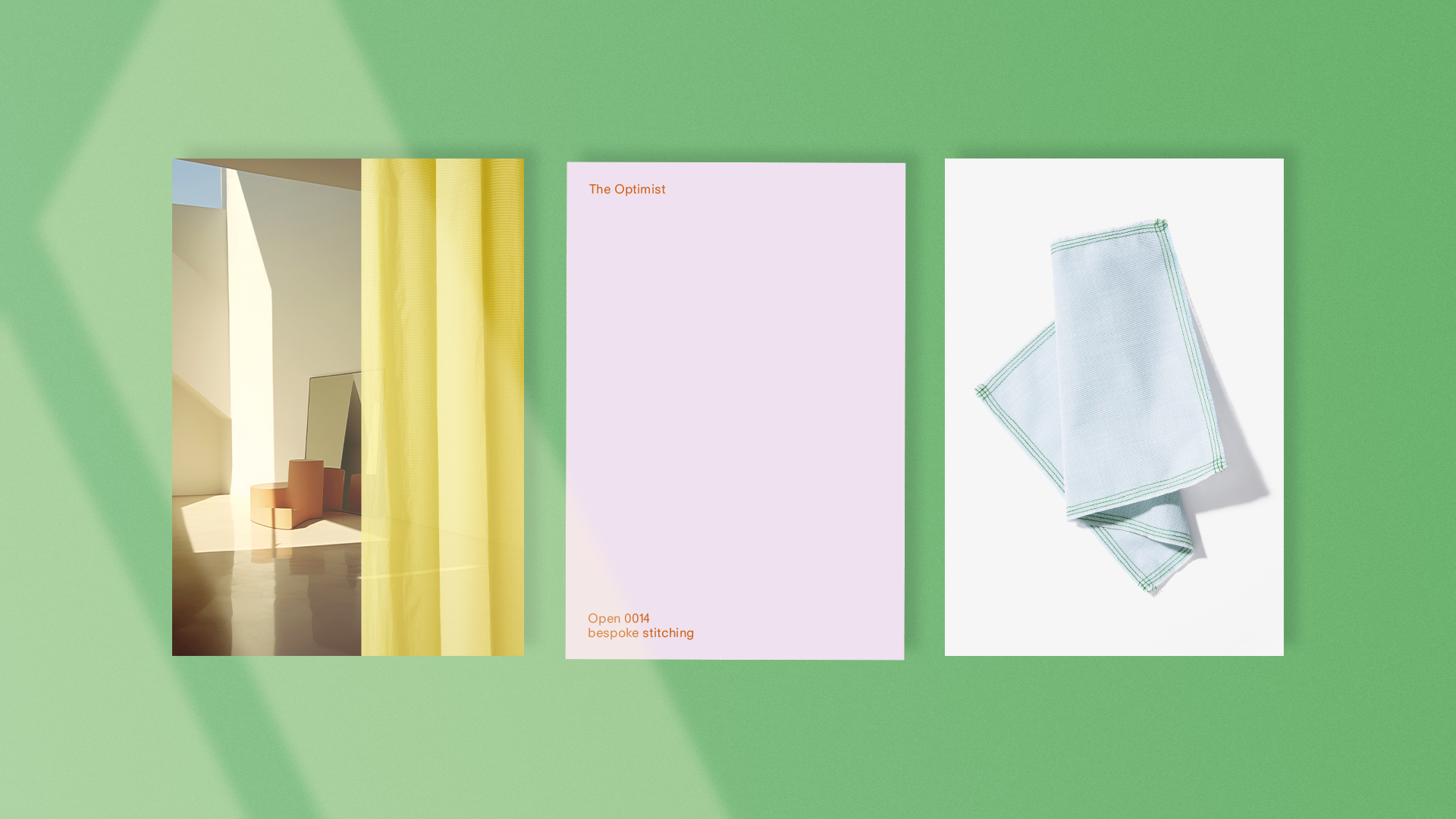 3 Flyer mit Vorhängen