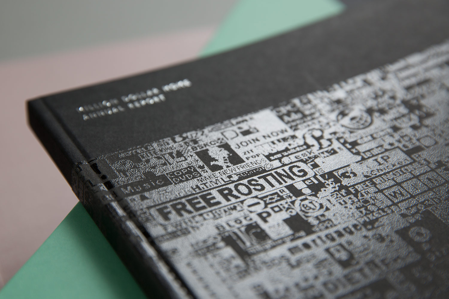 Close up of black pattern book