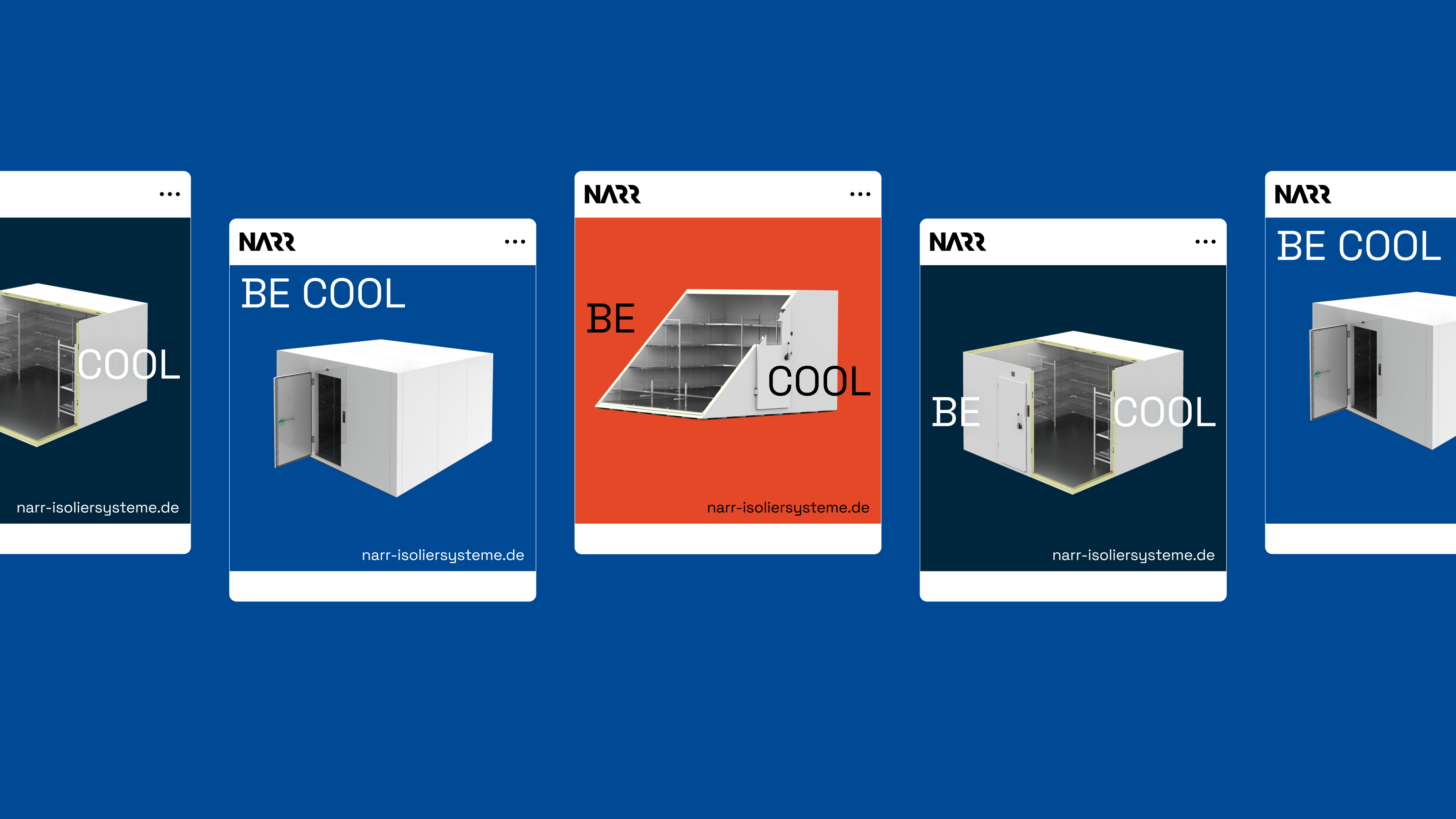 Performance-Kampagne für Social Media mit verschiedenen Creatives.