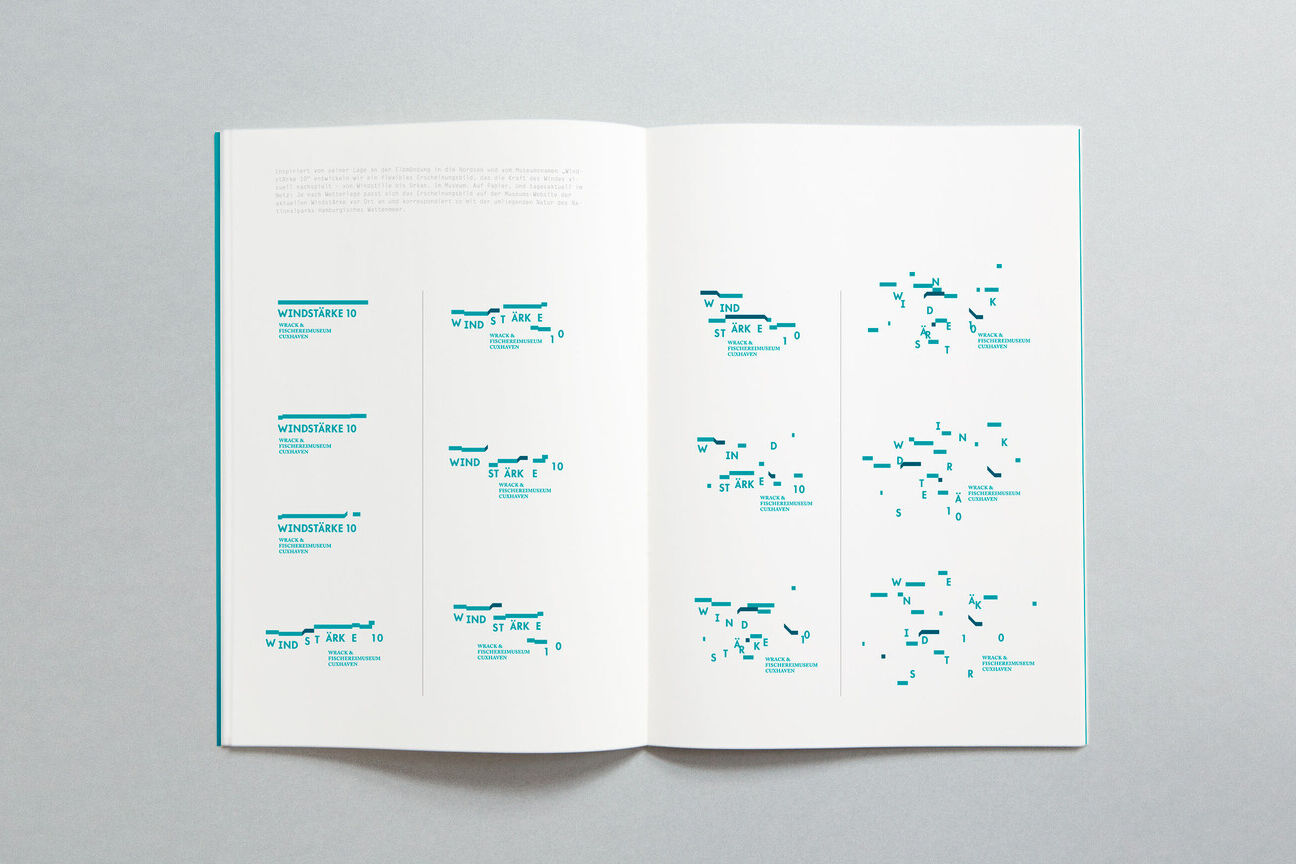 Logosystem in einem Booklet gedruckt